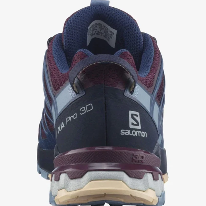 Zapatos de senderismo Salomon para mujer 5 B XA PRO 3D v8 en cata de vinos/cielo nocturno Foto 2 de 4