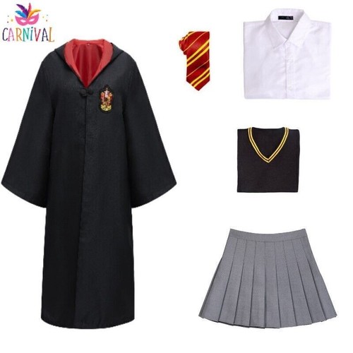Kinder Erwachsene Harry Potter Hermine Granger Gryffindor Uniform Cosplay Kostüm - Bild 11 von 11