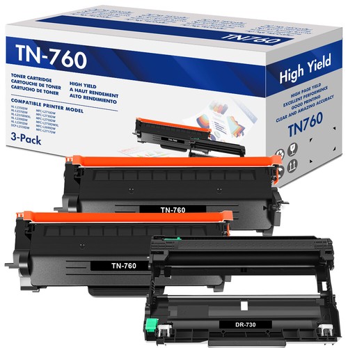 TN760 TN730 Tonerkartusche DR730 Trommel für Brother MFC-L2710DW HL-L2370DW Set - Bild 15 von 16