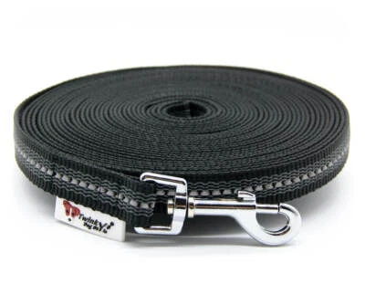 TWINKYS DOG STYLE 20 mm Schleppleine Fährtenleine Suchleine Mantrailing reflektierend bis 50 kg
