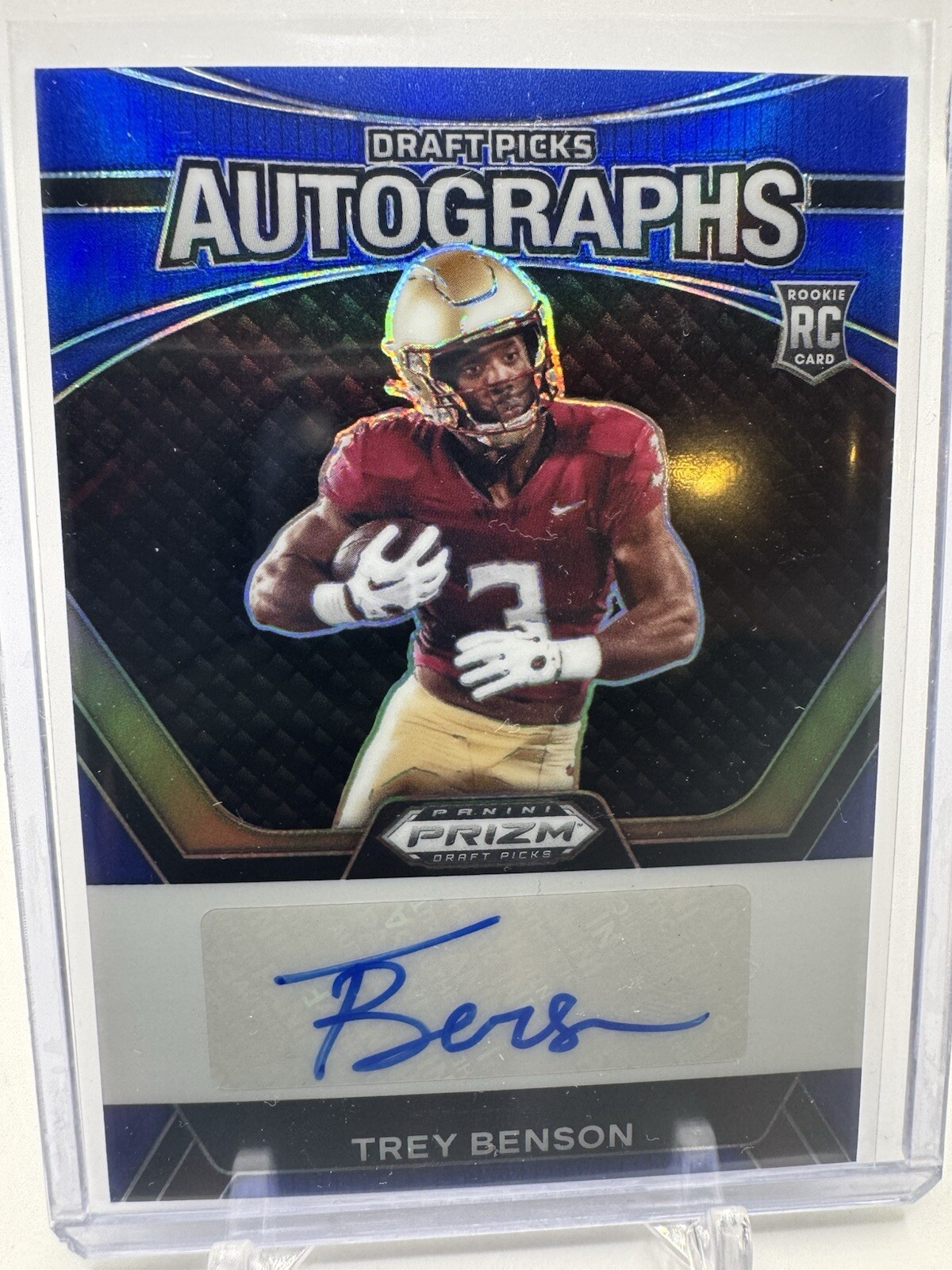 2024 Prizm Draft Picks TREY BENSON Blue Draft Picks Autographs Rookie Auto /149