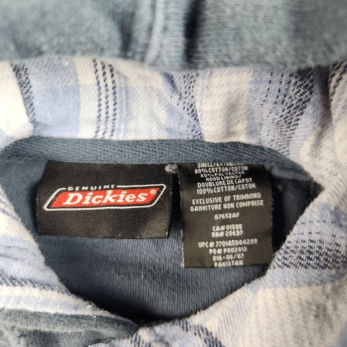 Y2K Dickies Sweatshirt Mens Medium Hooded Pocket Blue Embroidered Logo Jumper - Picture 6 of 7