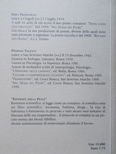 inschrift auf leder francucci sara valenti pierino raupen san severino marken - Bild 2 von 4