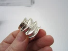 Sterling Silver Vintage Bayanihan Modernist Ribbed 27.9 Gram Size 5.5 Wide Ring