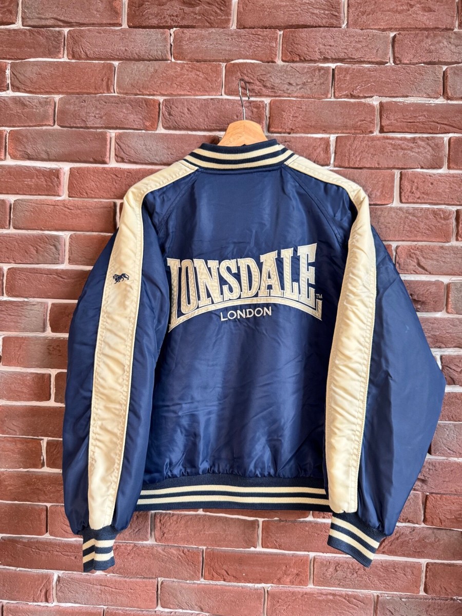 ☆【Letter From Moon】☆RAINY DAY LONDON WOOL JACKE.T☆ Vintage Lonsdale London Jacket Cropped Boxy Casual Rave 90s