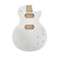 Handmade Electric Guitar Body Mahogany Solid Wood Flame Maple Veneer HH Pickup