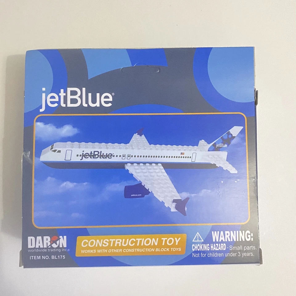 Kit de juguete bloque de construcción JetBlue modelo de avión Daron mejor cerradura 55 piezas Foto 2 de 2