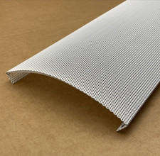 2x2 Fluorescent Light Fixture Center White Mesh Metal and Lens Cover 23" x 6"