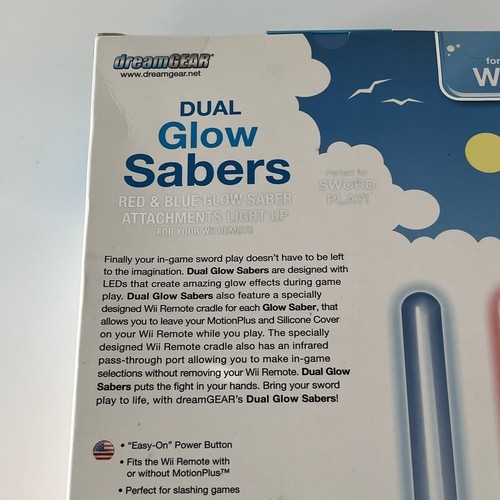 dreamGEAR Nintendo Wii Sabers Dual Glow Resort Star Wars Red Blue Motion Plus - Picture 8 of 11
