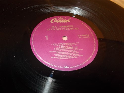 M.C. Hammer . Let's Get It Started . Shrink Sticker . Near Mint . LP - Picture 2 of 2