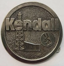 VINTAGE 1979 KENDALL OIL BELT BUCKLE! MOTOR OIL  3" LIMITED EDITION 