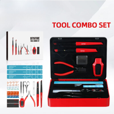 Combo Multifunctional Model Tools Assembly Handmade Scissors Sandpaper Tweezers
