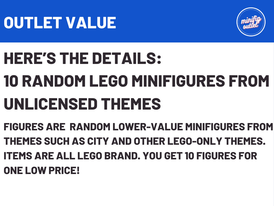 LOT OF 10 LEGO Minifigures CITY and Other Assorted Bulk Figures Random