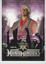 RIC FLAIR ( Rare! GOLD PARALLEL INSERT #75 ) 2004 WRESTLE MANIA XX MEMORIES   ^^