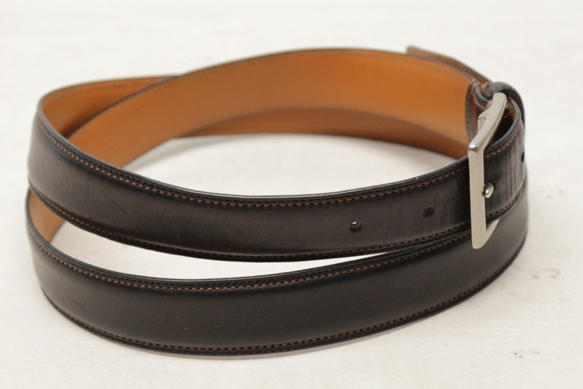 dark brown mens dress belt Brown Leather Dress Belt | Handmade in Seattle main image 1