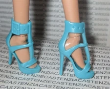 SHOES BARBIE DOLL SIGNATURE LOOKS #23 MADE TO MOVE BLUE BUCKLE STRAPPY SANDALS