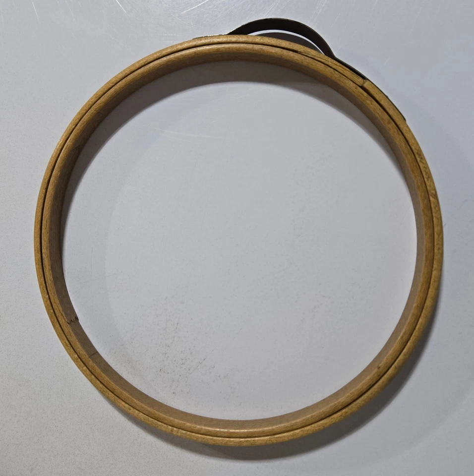 Antique Princess Embroidery Hoop 6" Round Wood Adjustable Metal Spring Tension - Image 4 of 4