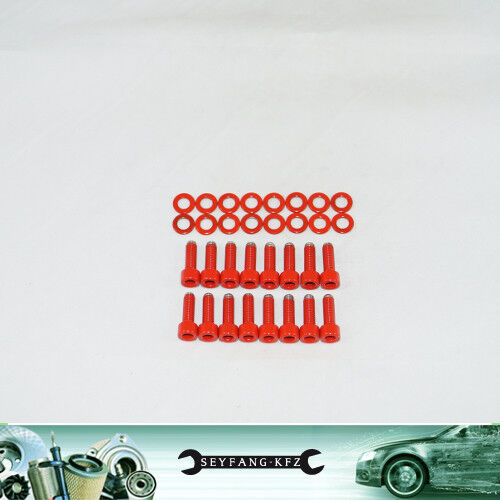 Valve cover screws stainless steel red Opel V6 calibra Omega Vectra C25XE X25XE - Picture 1 of 2