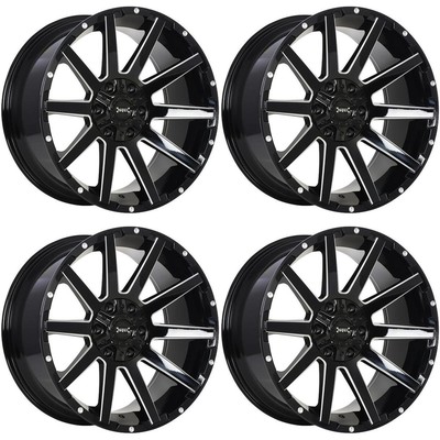 Set of 4 20in Black Alloy Wheel Rims for Chevrolet K5 Blazer, RH70ID2 6x135 6Lug
