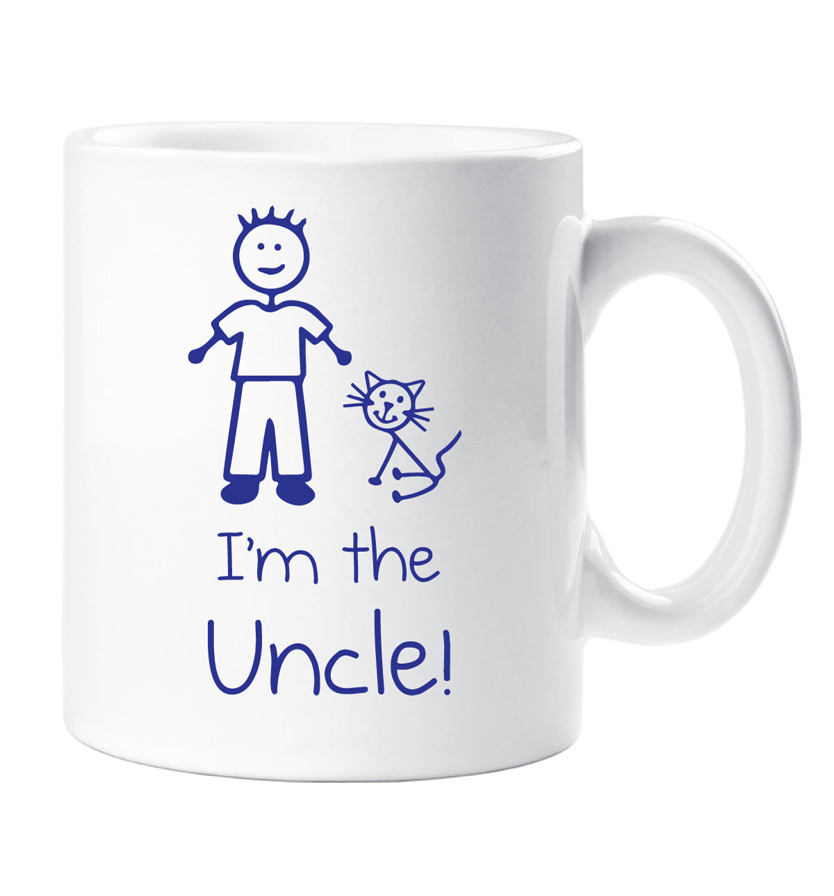 Cat I'm The Uncle Mug Family Gift Cup Stick People Ceramic New Mum Baby Present