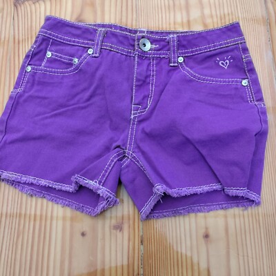 Justice Simply Low Denim Jean Shorts Women’s Size 14S Purple