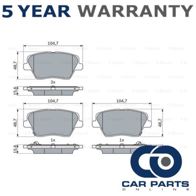 Brake Pads Set Rear CPO Fits Hyundai i30 Kia Ceed 1.5 1.0 1.4 1.6 CRDi