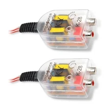 2 PCS Car RCA Line High Frequency to Low Frequency Output Adapter, Subwoofer ...