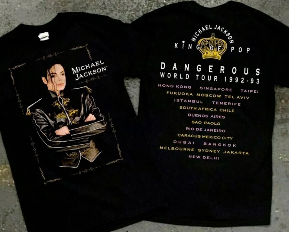 ★希少★マイケルジャクソン　1992デンジャラスツアーTシャツ 1992-1993 Michael JacksonデンジャラスツアーTシャツ Vintage