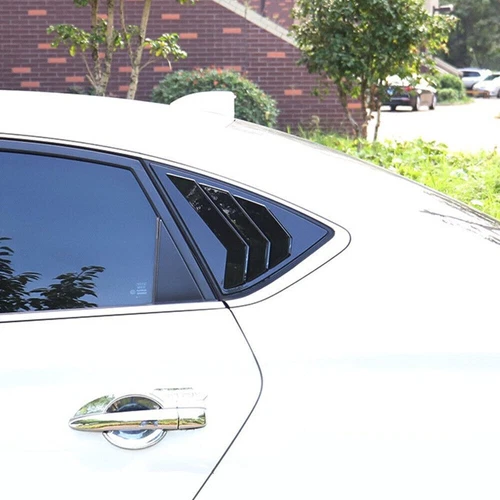 For Nissan Sentra Sylphy 2013-2019 Gloss Black Rear Window Louver Shutter Cover - Foto 7 di 9