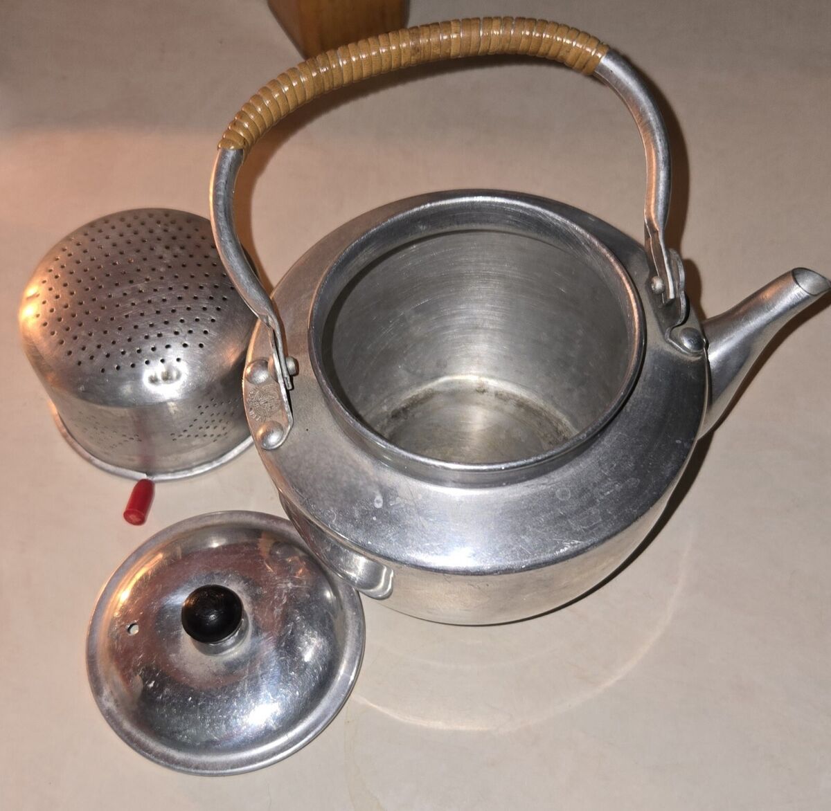 Vintage Mini Aluminum Tea Pot complete Made in Japan 6 Vintage Mini Aluminum Tea Pot complete Made in Japan 6