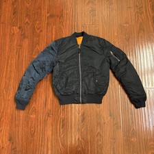 Vtg Alpha Industries Flyers MA-1 Reversible Bomber Jacket Size M Military USAF