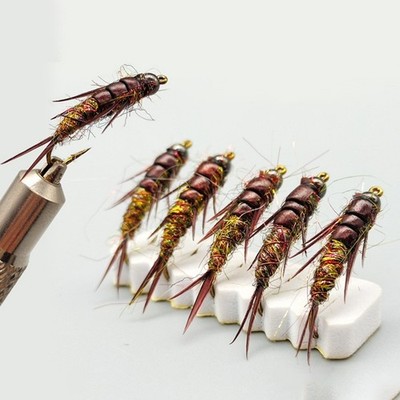 5 Stück Stonefly Nymphenköder für Süßwasser und SFür Altwater Angelköder