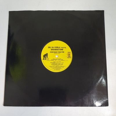 DR. DJ CERLA feat BROWNSTONE disco Vinyl Single ''Everybody Pom Pom'' Heavy promo