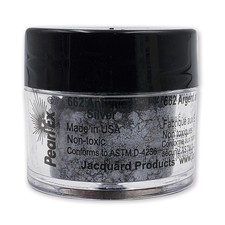Jacquard Pearl Ex Pigment Powder 3 Grams Antique Silver - Loose Mica Powder for