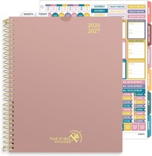 POPRUN Teacher Planner 2026-2027, 8.5" x 11", Academic Lesson Plan Book Ju...