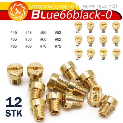 12X Vergaser Hauptdüse Vergaserdüsen 45 - 72 Set für Dellorto Mikuni M5 Düsen