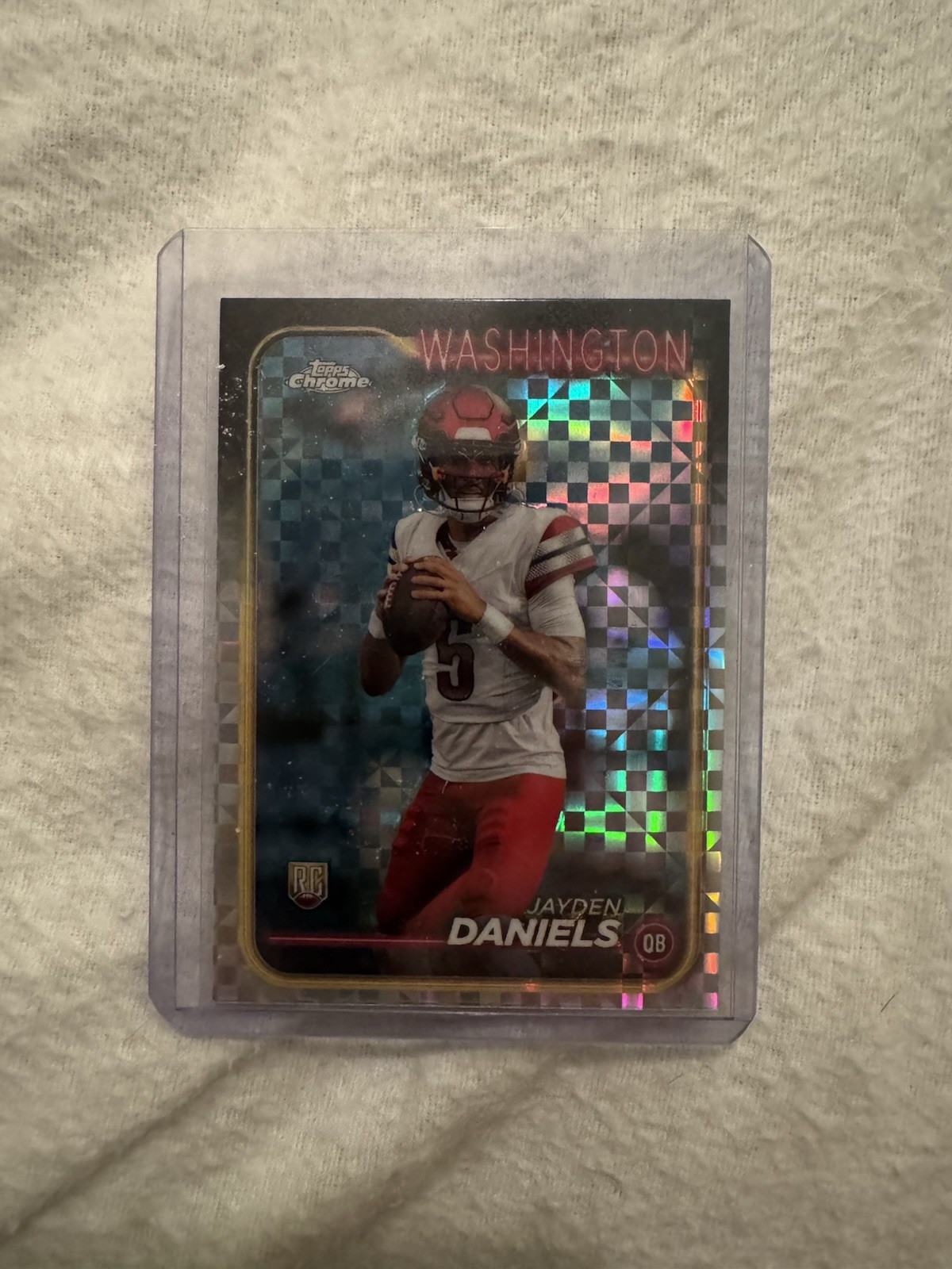 Jayden Daniels 2024 Topps Chrome RC #201 X-Fractor Refractor