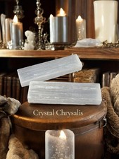 Lot de baguettes bâtons de poche baguettes en cristal de sélénite blanc naturel Reiki Alter