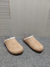 Jenni Kayne Women Clog Shoes 7 Tan Suede Shearling Lined Slip On Casual Comfort