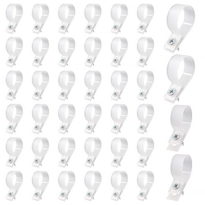 40 STCK. 1 Zoll R-Typ Kabelclip Drahtklemme Nylon Schraube Befestigung Schnur Befestigung C