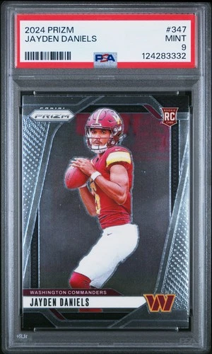 2024 Panini Prizm #347 Jayden Daniels Rookie Card RC PSA 9 Mint