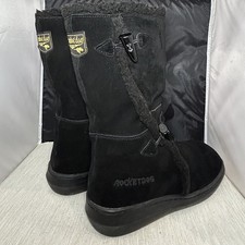 Rocket Dog Ladies Long Boots Black Suede Leather Slope Mid-Calf  UK8 EU41 