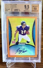 2008 Bowman Chrome Orange Refractor Auto /15 Ray Rice Rc BGS 9.5/10
