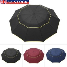62" Extra Oversize Large Compact Golf Umbrella Double Canopy Vented Windproof +