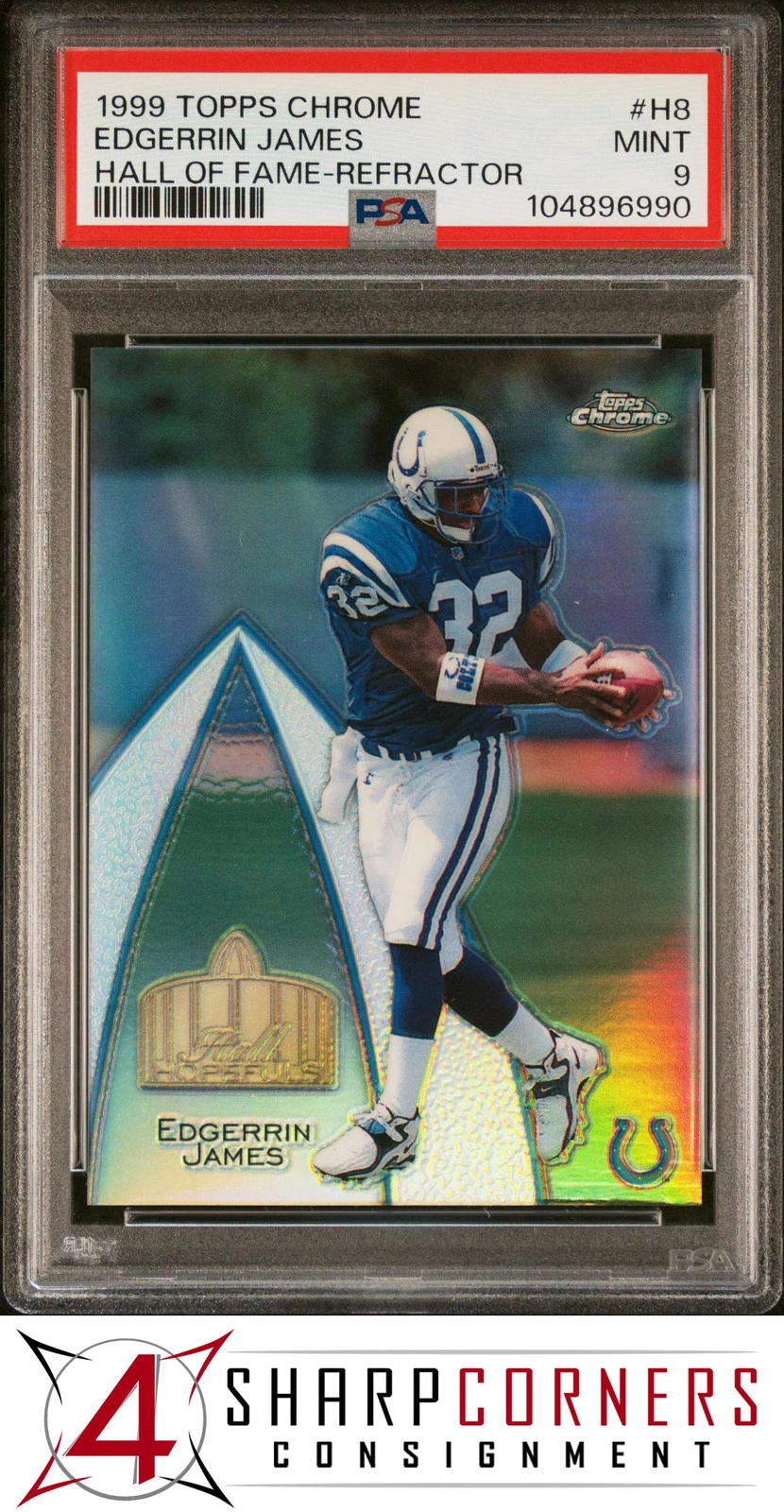 Edgerrin James Topps Chrome Hall of Fame #H8 Hall of Fame-Refractor