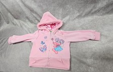 Sesame Street Abby Cadabby Pink Zip Up Hooded Sweatshirt 2007 Vintage READ