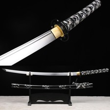 Handmade Japanese Samurai Sword Katana 9260 Spring Steel Full Tang Razor Sharp