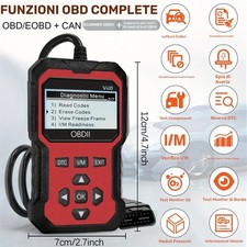 Scanner Auto OBD2 Professionale – Lettore Codici Motore, Cancella Errori, CAN