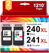 PG-240XL/CL-241XL Ink Cartridge Compatible for Canon 240XL 241XL Combo Pack