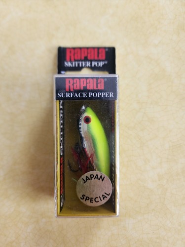RAPALA SKITTER POP 5 SP-05 CSFC CHROME FL. CHARTREUSE NEW JAPAN SPECIAL - Picture 1 of 3